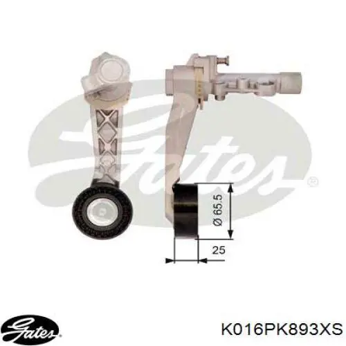 Купити K016PK893XS Gates Ремінь приводний, агрегатів, комплект
