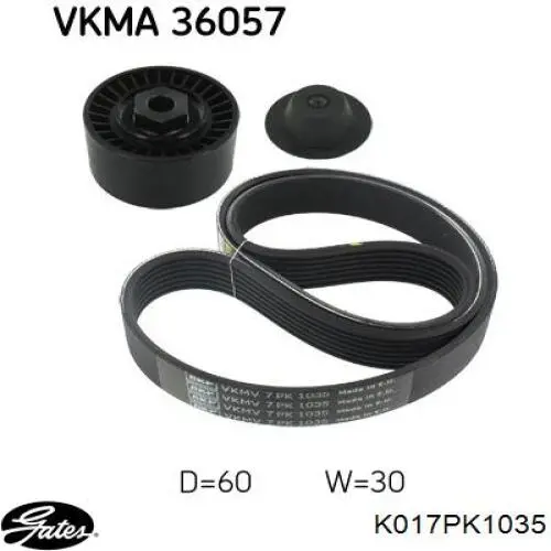 Купити 8660004387 Renault (RVI) Ремінь приводний, агрегатів, комплект