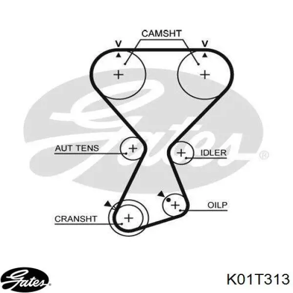 Ремкомплект ГРМ Gates K01T313