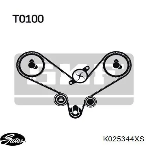 Комплект ГРМ K025344XS Gates