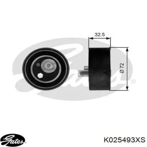 Комплект ГРМ K025493XS Gates