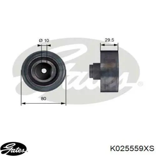 Купити K025559XS Gates ГРМ ремень