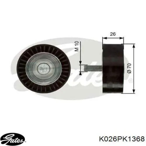 Купити K026PK1368 Gates Ремінь приводний, агрегатів, комплект
