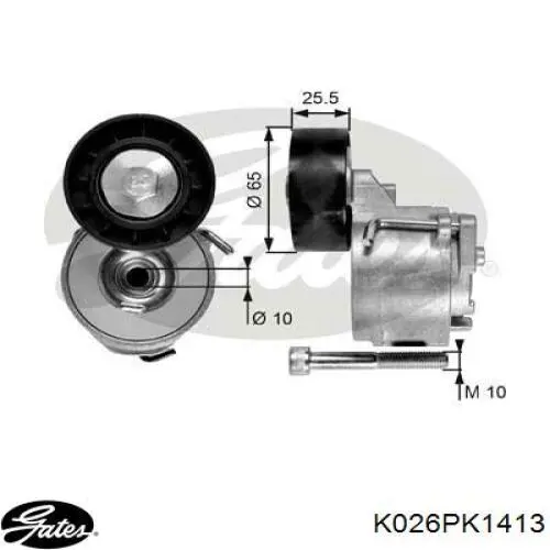 Купити KPV256 Dayco Ремінь приводний, агрегатів, комплект
