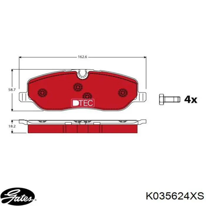 Комплект ГРМ K035624XS Gates