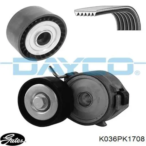 Купити K126PK1708 Gates Ремінь приводний, агрегатів, комплект