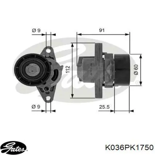 Ремінь приводний, агрегатів, комплект Continental/Siemens 6PK1750K2