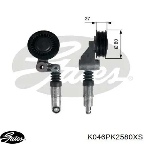 K046PK2580XS Gates Ремінь приводний, агрегатів, комплект