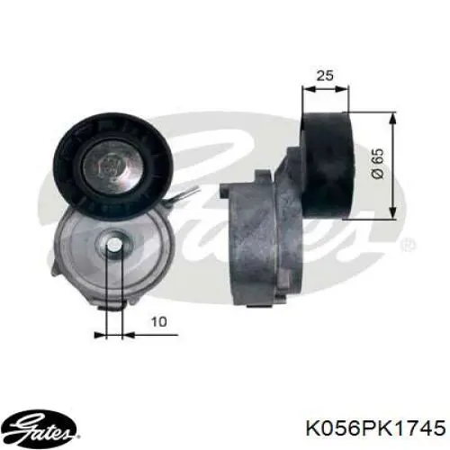 Купити K056PK1745 Gates Ремінь приводний, агрегатів, комплект