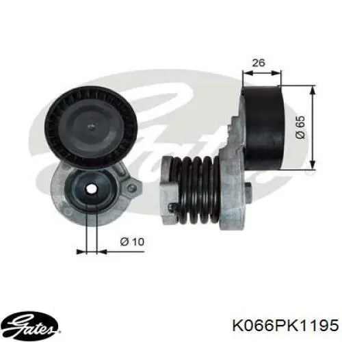 Купити K066PK1195 Gates Ремінь генератора