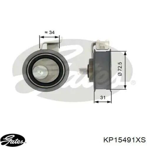 Ремкомплект ГРМ Gates KP15491XS