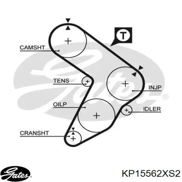 Комплект ГРМ KP25562XS2 Gates