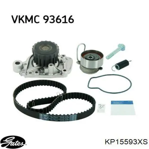Комплект ГРМ Gates KP15593XS ціна, від 115.89 USD