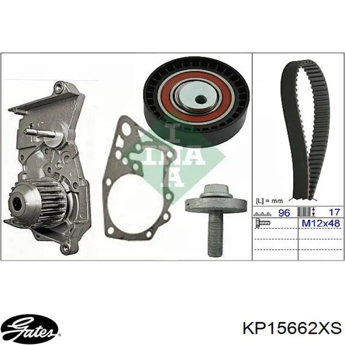 Комплект ГРМ KP15662XS Gates