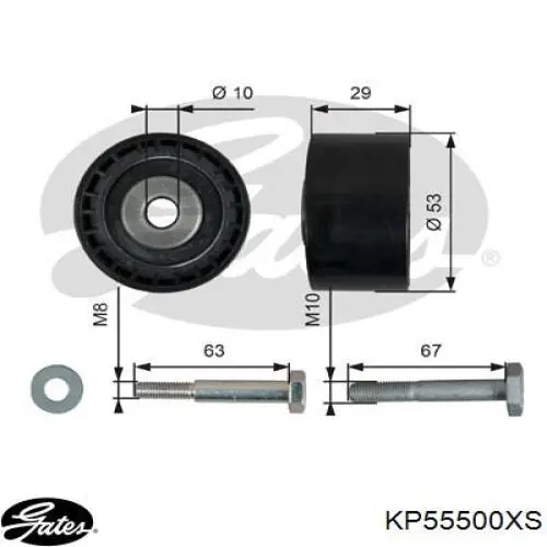 Купити KP55500XS Gates ГРМ ремень