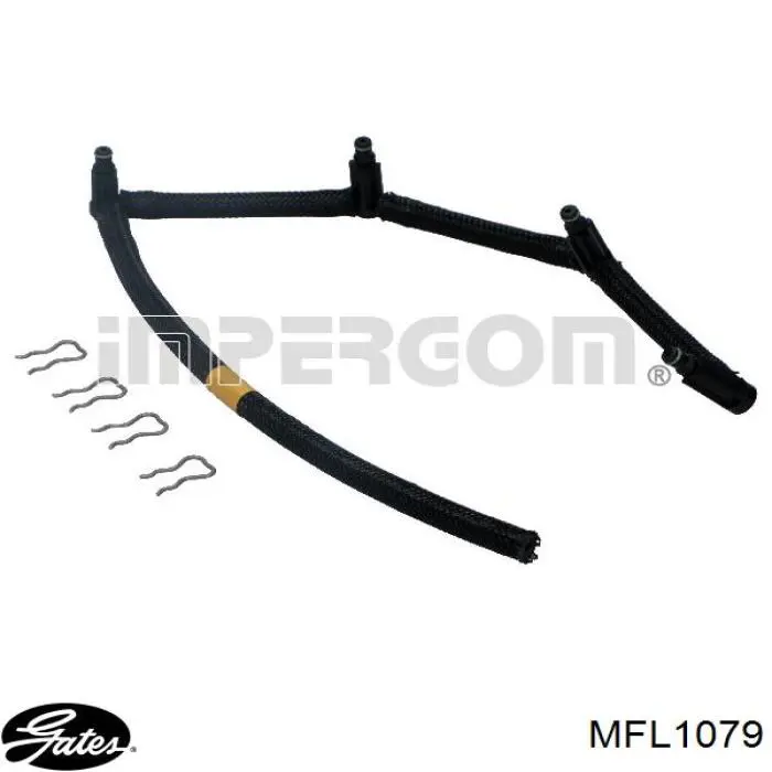 Трубка паливна, зворотня від форсунок Gates MFL1079 ціна, від 20.55 USD