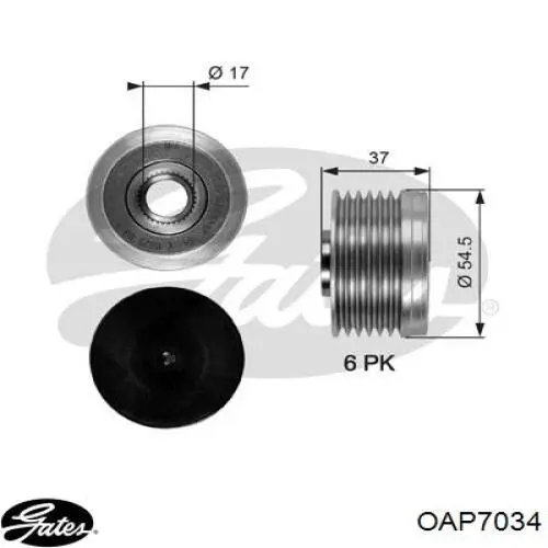 Шків генератора AMA0036 Magneti Marelli