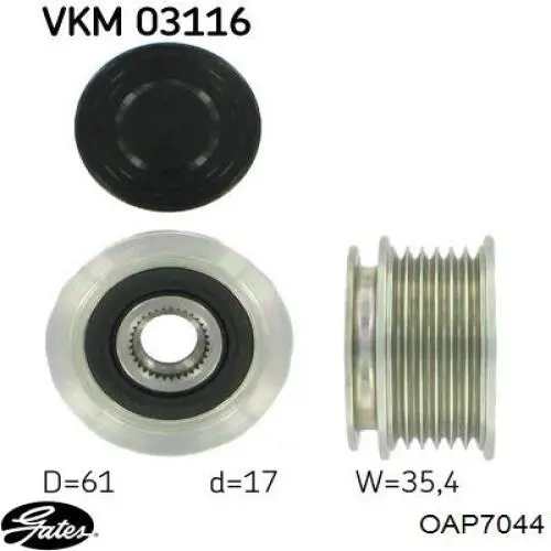 Купити V500411 Sato Tech Шків генератора