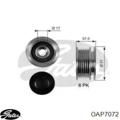 Інерційний шків Gates OAP7072 ціна, від 27.76 USD