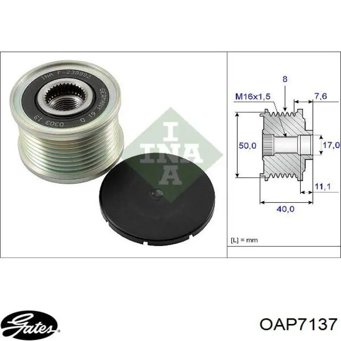 Купити A6291500160 Mercedes Шків генератора