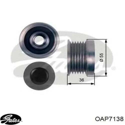 Купити OAP7138 Gates Шків генератора