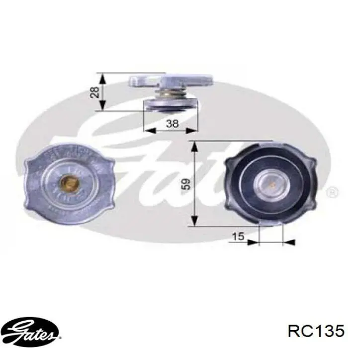 Купити RC135 Gates Кришка радіатора