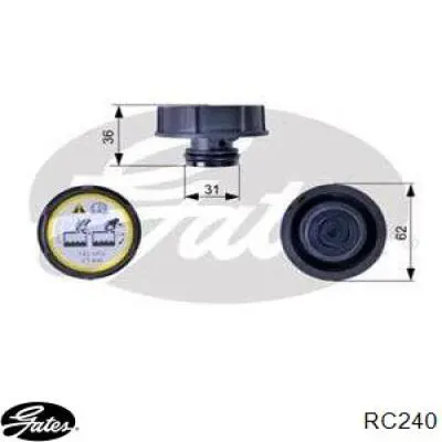 Кришка розширювального бачка RC240 Gates