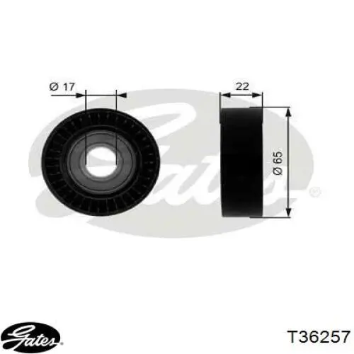 Ролик приводного ременя, паразитний T36257 Gates