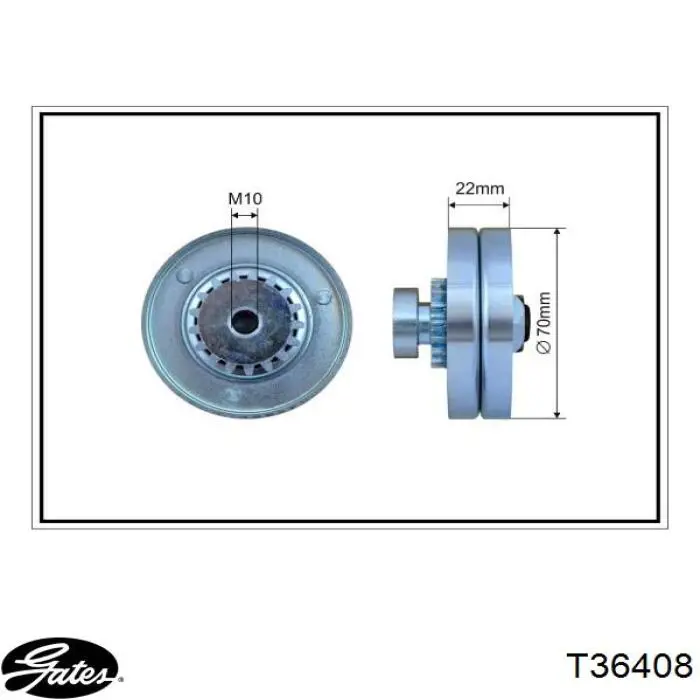 Купити T36408 Gates Натяжний ролик