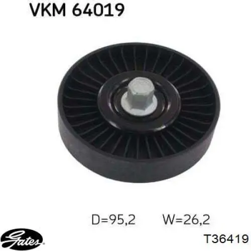 Ролик приводного ременя, паразитний V206441 Sato Tech