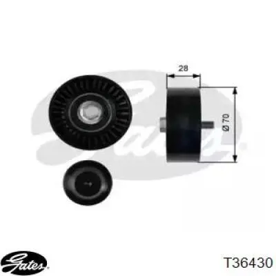 Ролик приводного ременя, паразитний Chrysler 4891660AA ціна, від 24.29 USD