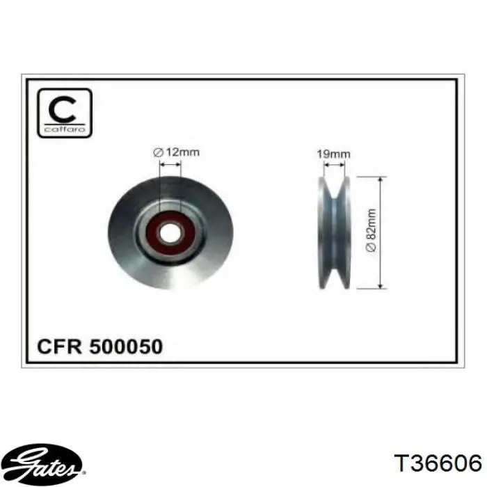 Купити T36606 Gates Натяжний ролик