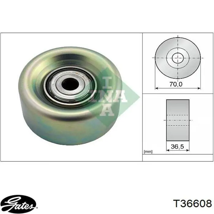 Купити T36608 Gates Натяжний ролик