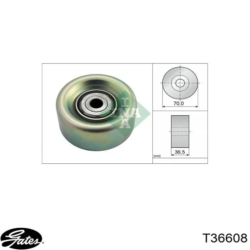 Натяжний ролик T36608 Gates