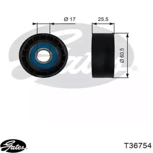 Натяжний ролик Gates T36754 ціна, від 9.23 USD