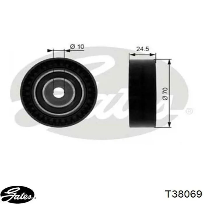 Ролик приводного ременя, паразитний V204181 Sato Tech
