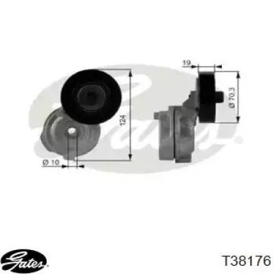 Натягувач приводного ременя T38176 Gates