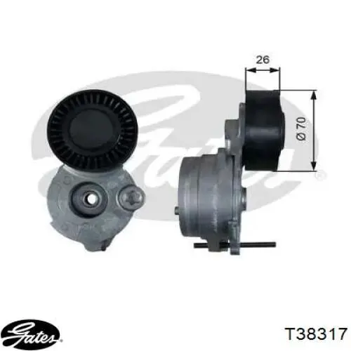 Натягувач приводного ременя AND 50145012 ціна, від 13.42 USD