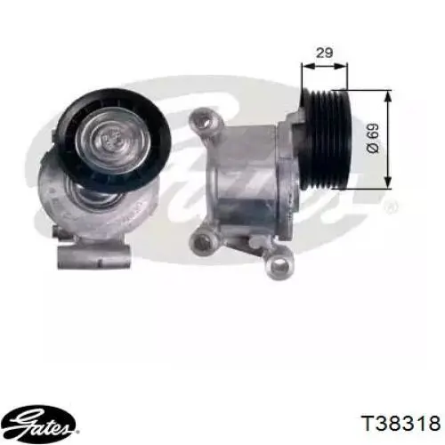 Натягувач приводного ременя Mazda LF5015980B ціна, від 27.92 USD