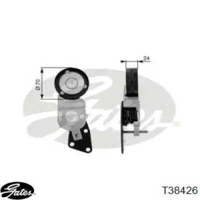 Натягувач приводного ременя Gates T38426 ціна, від 36.00 USD