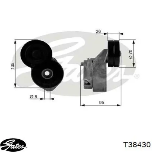 Натягувач приводного ременя Denckermann P228002 ціна, від 23.28 USD