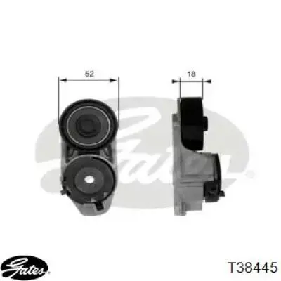 Натягувач приводного ременя T38445 Gates