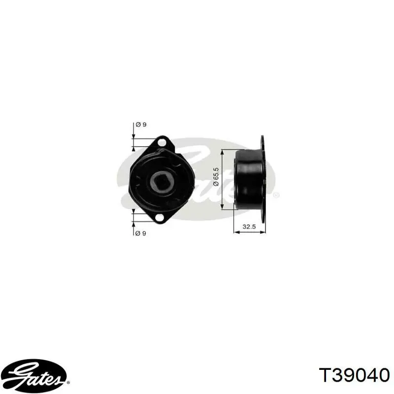 T39040 Gates Ролик натяжителя ременя агрегатів