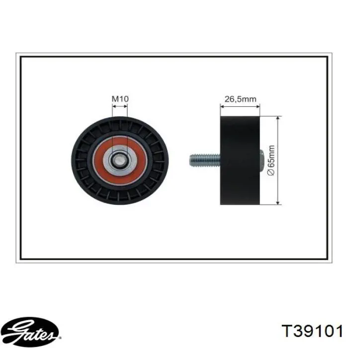 Натяжний ролик T39101 Gates