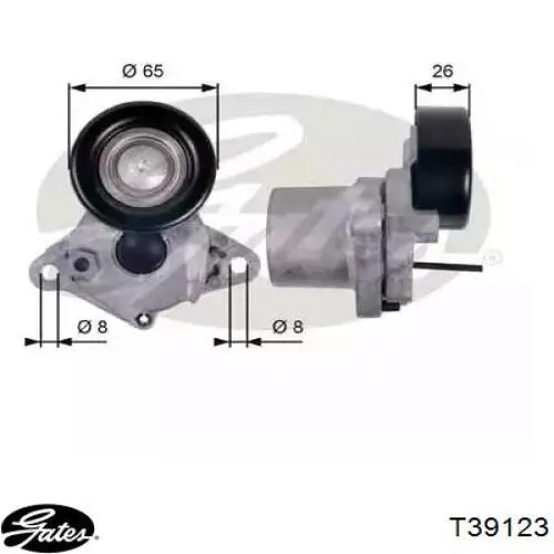 Натягувач приводного ременя Gates 252812A600 ціна, від 33.78 USD