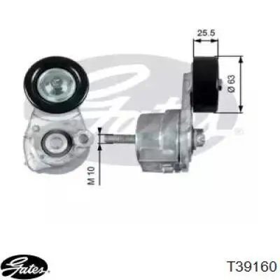 Натягувач приводного ременя Gates T39160 ціна, від 40.83 USD