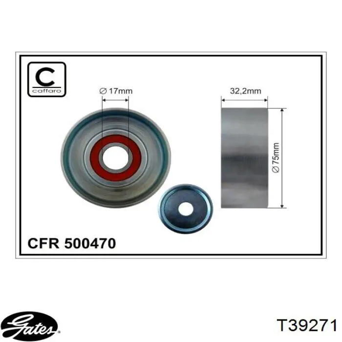 Натягувач приводного ременя T39271 Gates