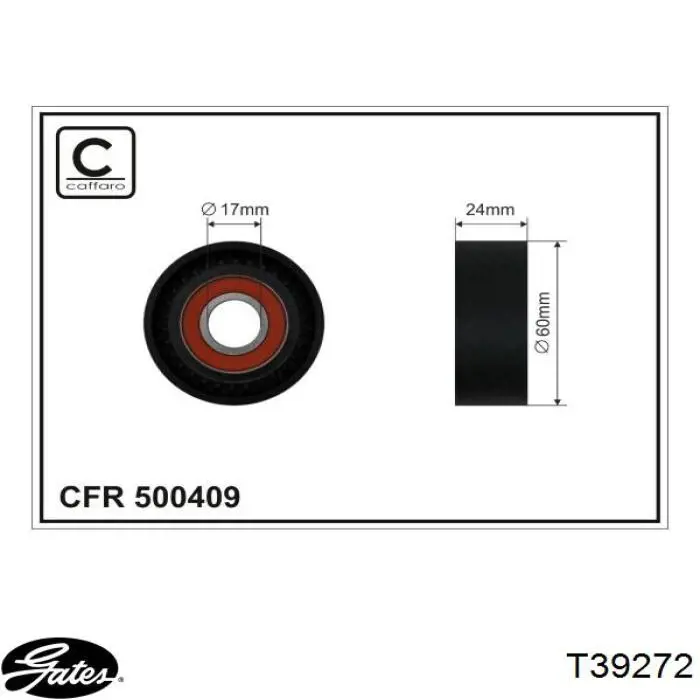 Натягувач приводного ременя Gates T39272 ціна, від 39.07 USD