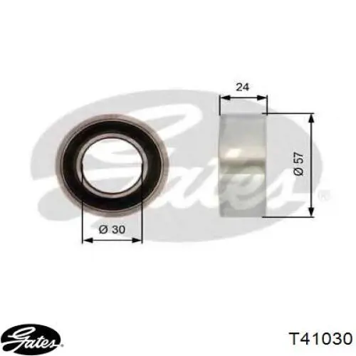 Ролик натягувача ременя ГРМ T41030 Gates
