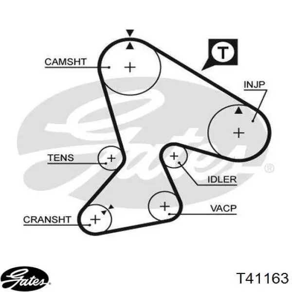 Купити T41163 Gates Натяжний ролик